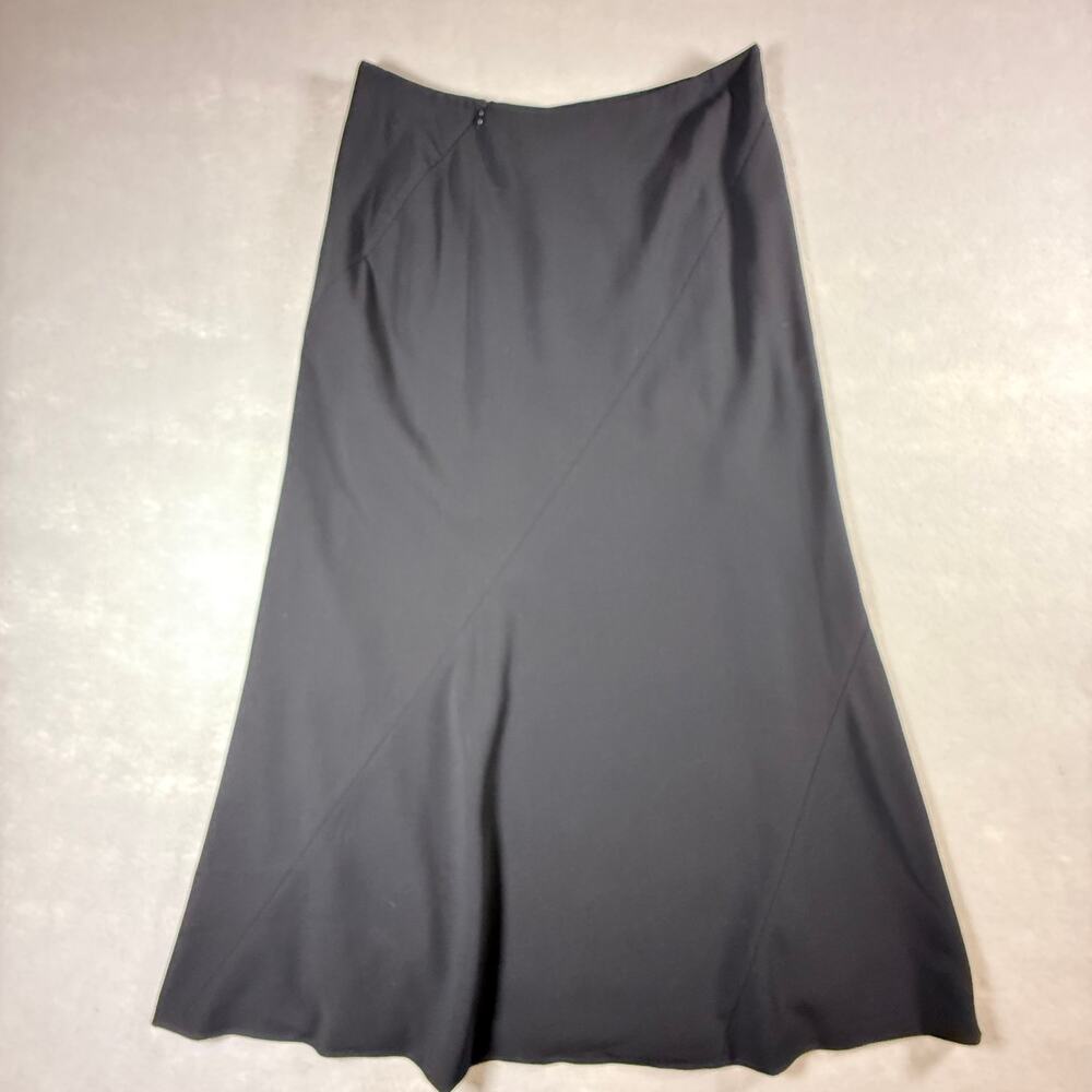 Vtg New wool black Escada midi skirt lined modest - business office size 10